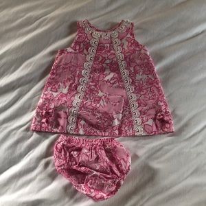 Lilly Pulitzer Baby Shift Dress & Diaper Cover